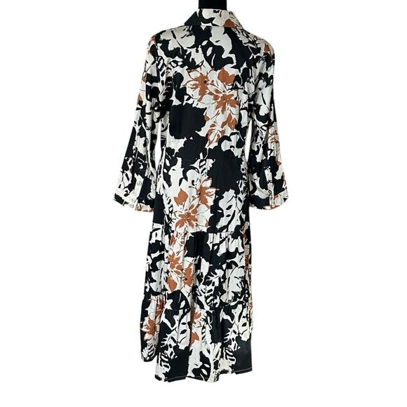 NWT Soft Surroundings Floral Moonglow Tiered Midi Dress Plus Size 18 - Picture 5 of 10